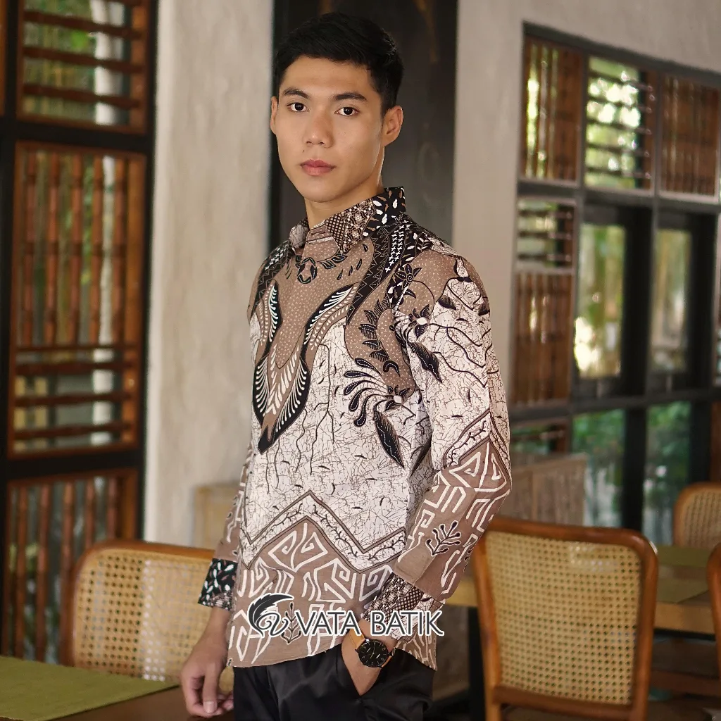 Kemeja Batik Pria Vatabatik Slimfit Premium VATA1122AO
