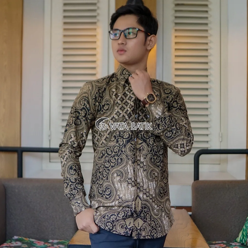 Kemeja Batik Pria Vatabatik Slimfit Premium VATA06P22B